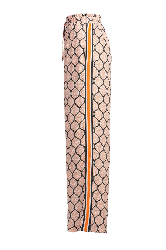 Emily Lovelock Denise Trousers – Orange & Black Print