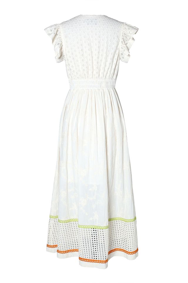 Emily Lovelock Madeline Cream OR Blue  Long Dress