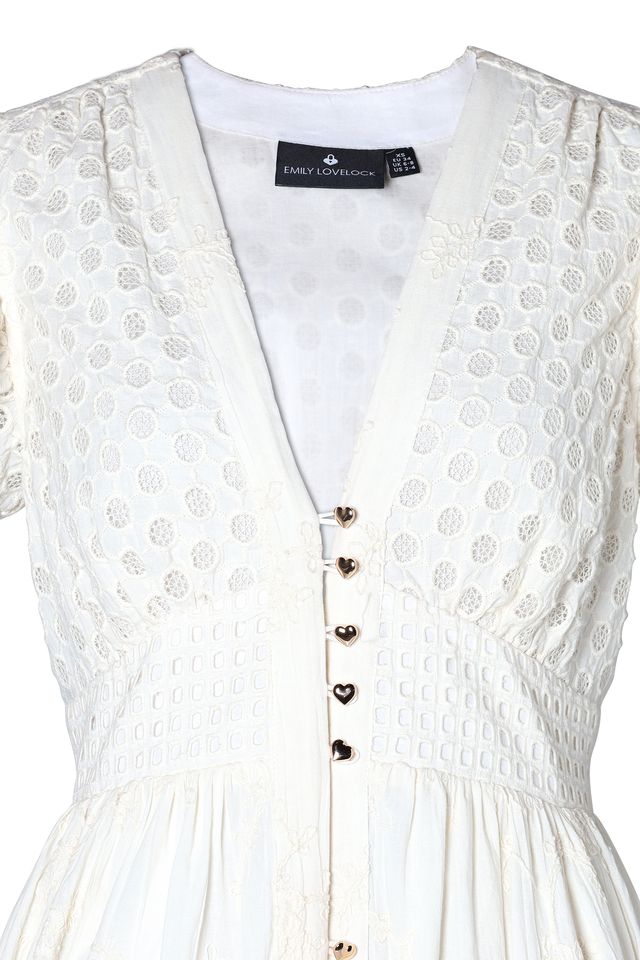 Emily Lovelock Madeline Cream OR Blue  Long Dress