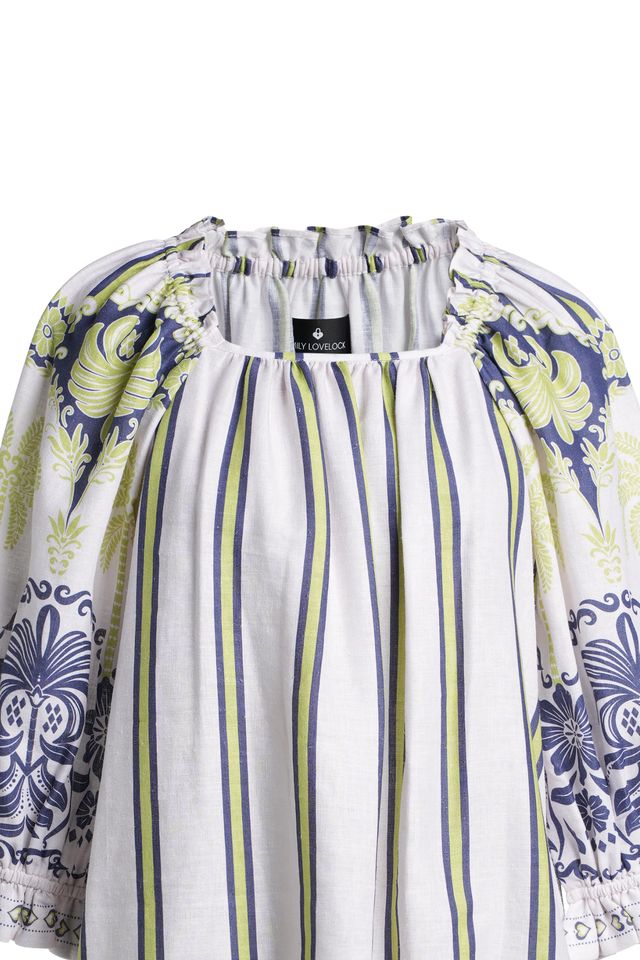 Emily Lovelock Rhea Blouse – Vibrant Printed Statement Top