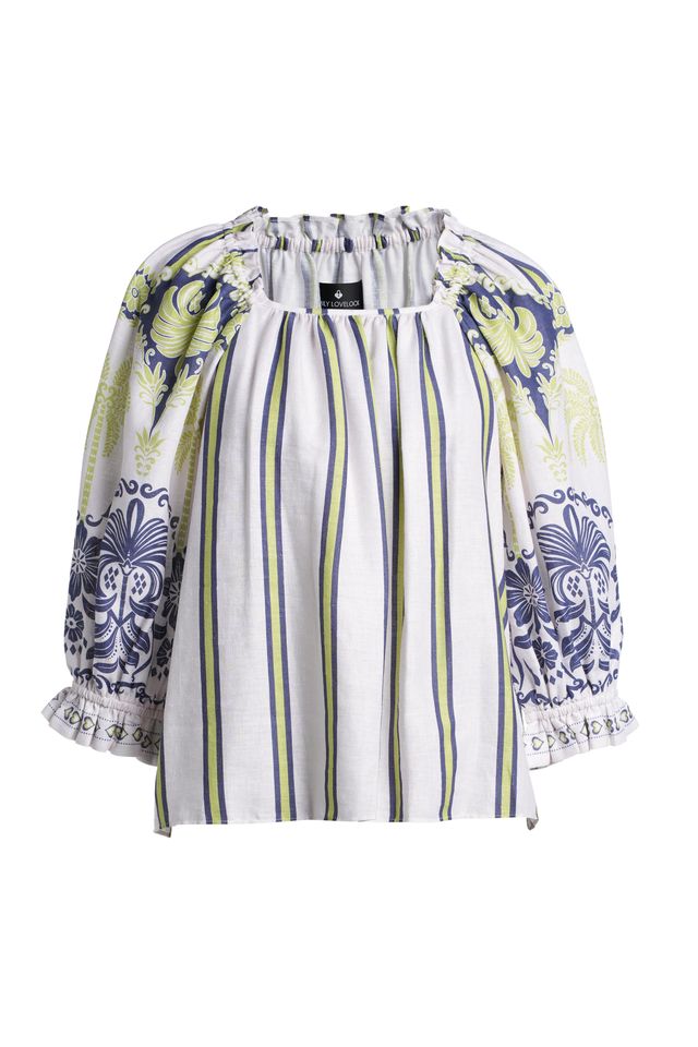 Emily Lovelock Rhea Blouse – Vibrant Printed Statement Top