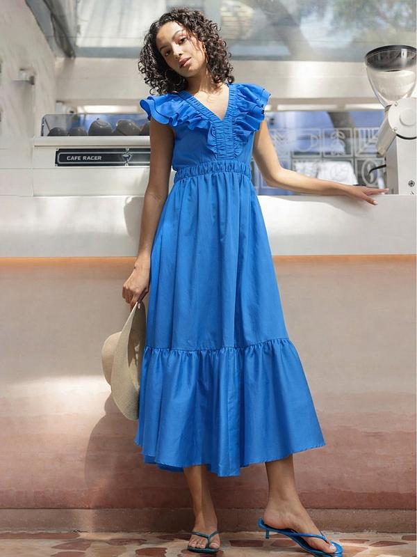 Emily Lovelock Marissa Dress – Blue  Midi Dress