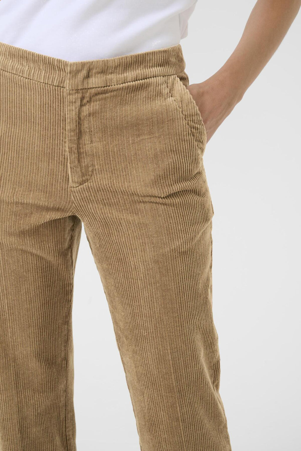 Part Two Mishas Tan Cord Trousers – Soft Stretch Straight-Leg Cords