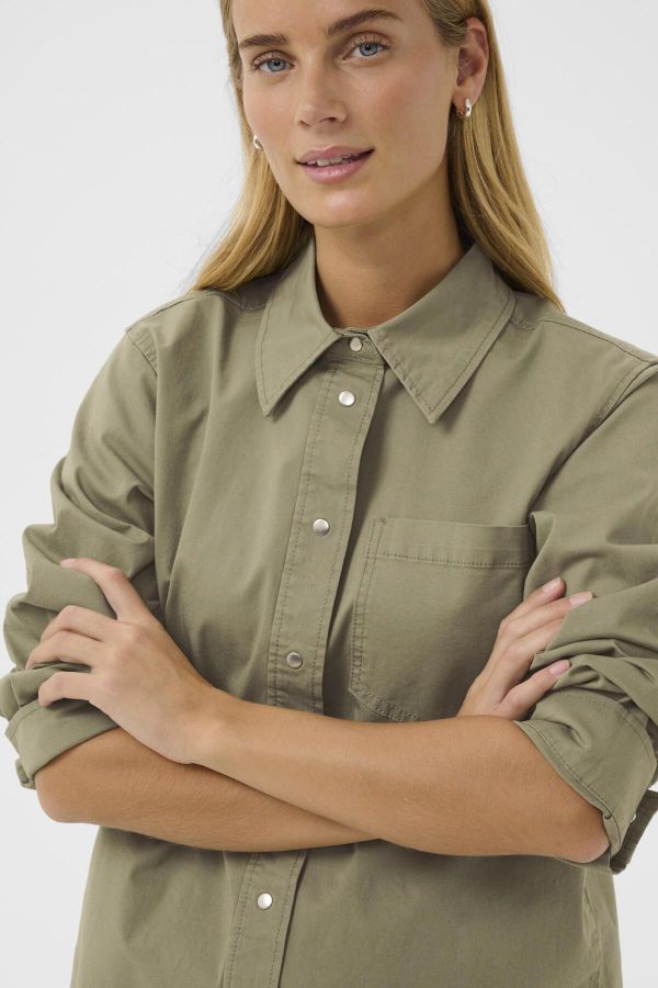 Part Two Nayla Casual Jacket – Relaxed Utility Shirt Jacket  - Available in Dark Navy or Khaki)