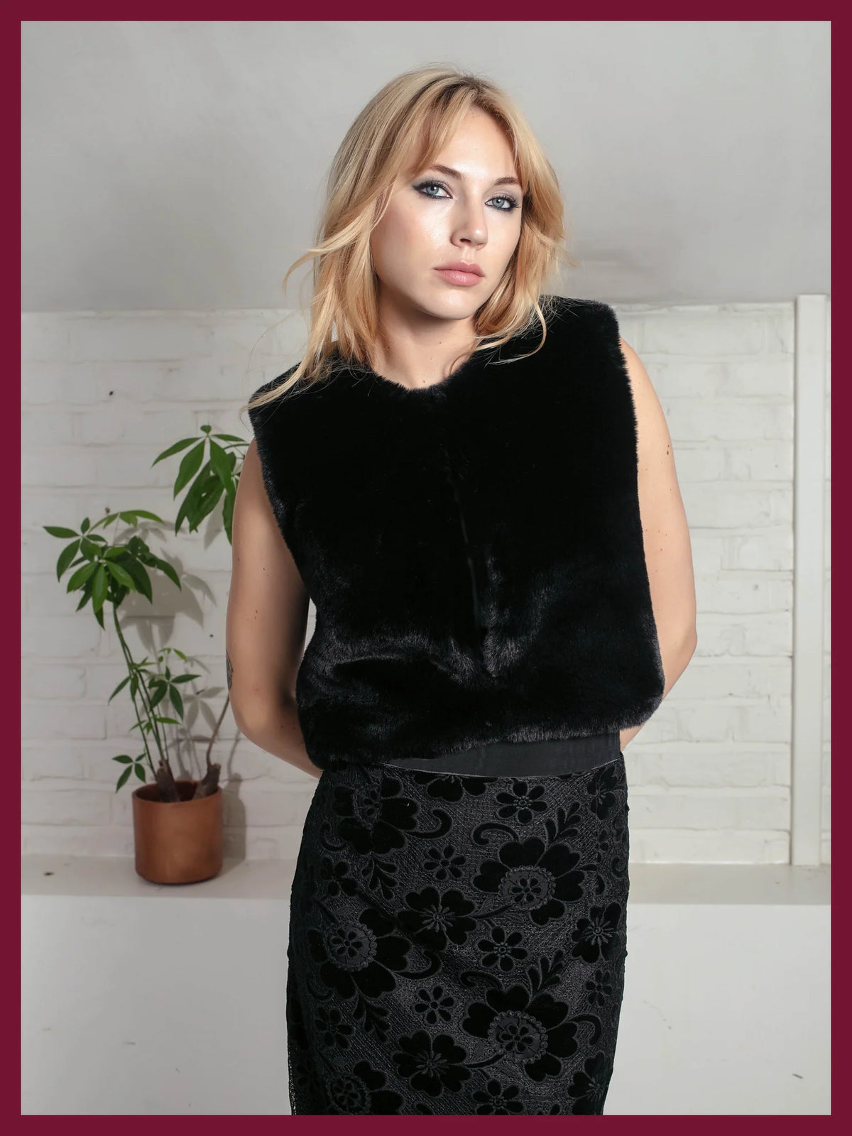 Nooki Design Nooki Edelweiss Gilet - Black, Cream, Leopard, Plum or Mink