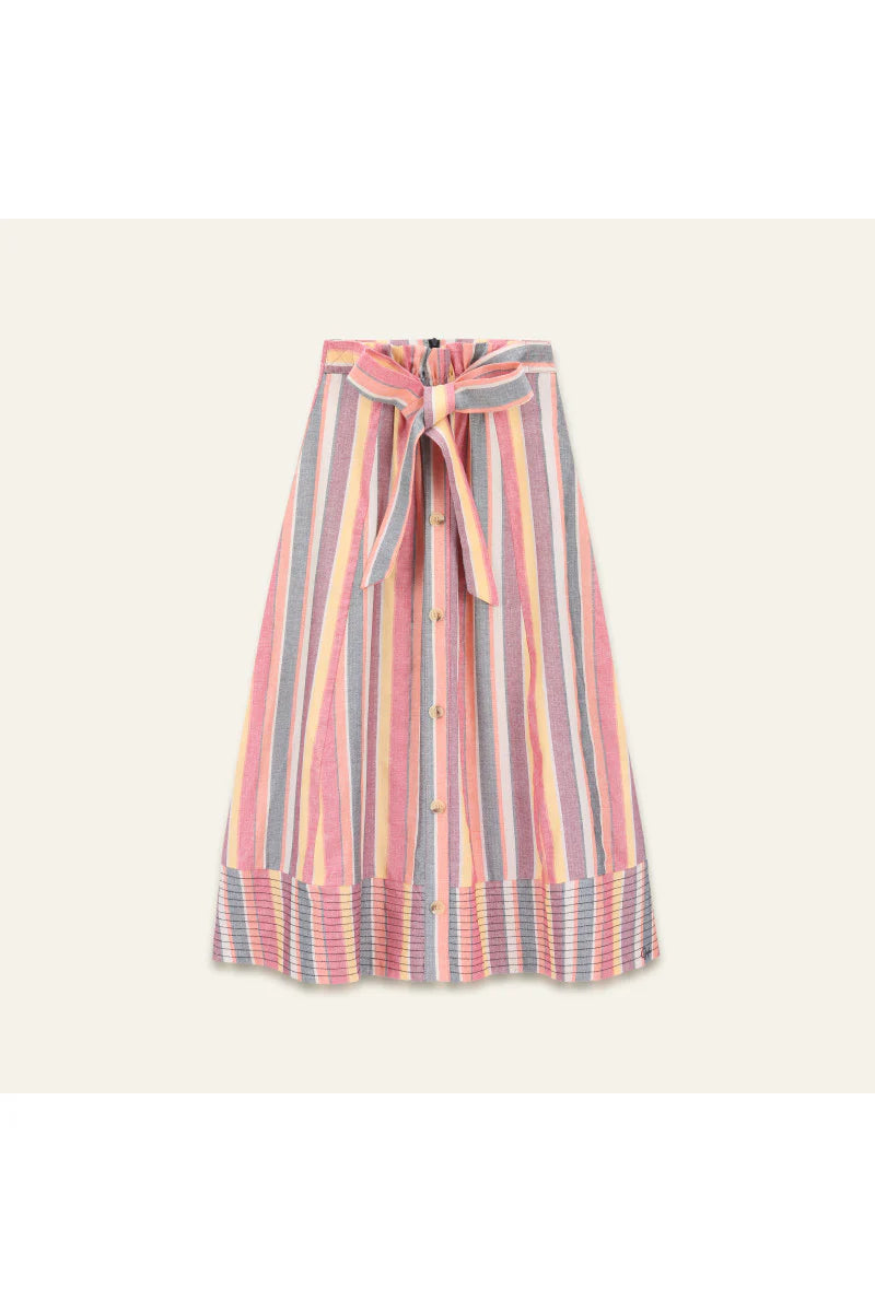 Orfeo Anycia Orange/Pink Stripe Skirt