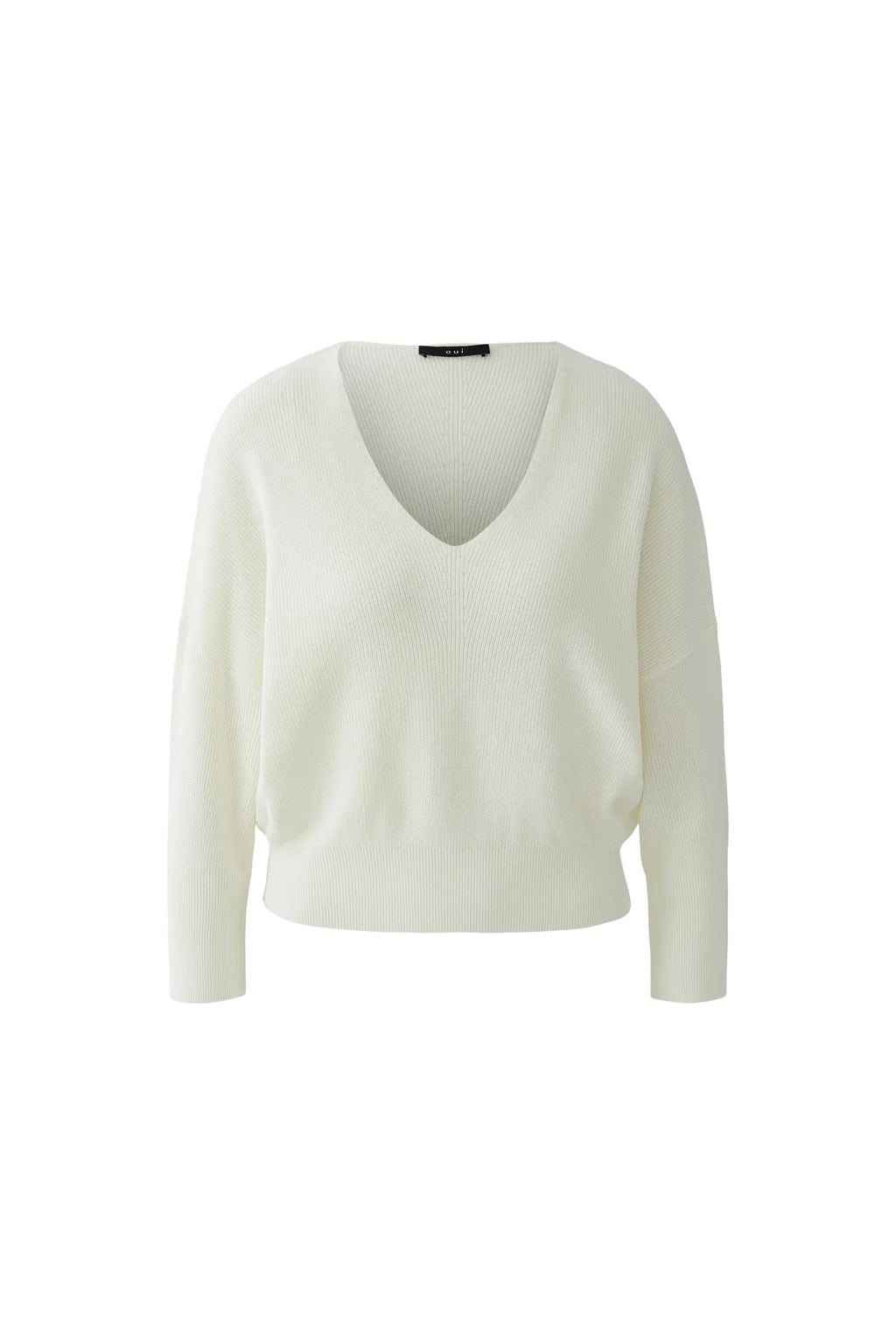 Oui 97918 Cream V.Neck Jumper