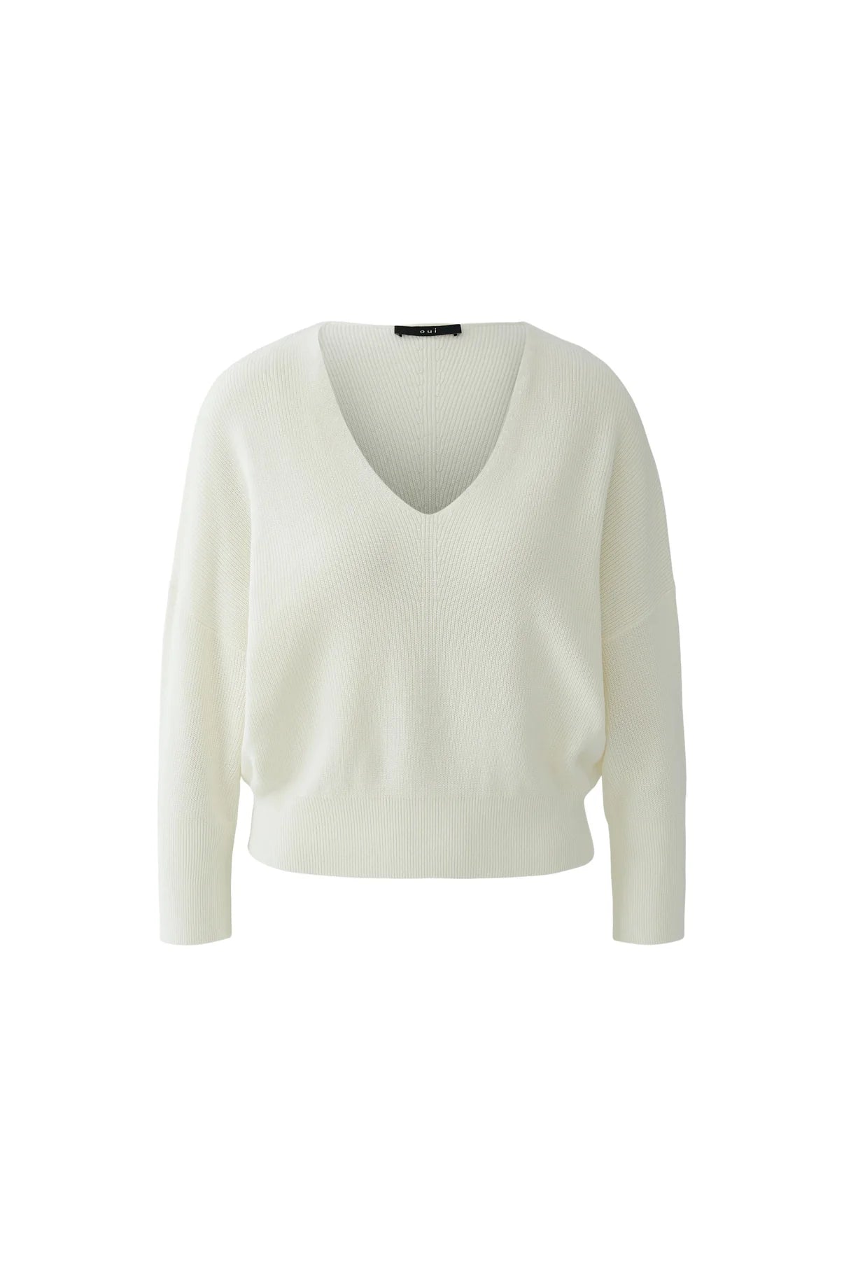Oui 97918 Cream V.Neck Jumper