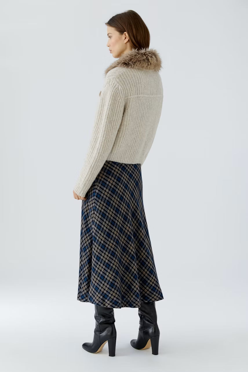 Oui 98024 Fur Collar Jacket - Cream