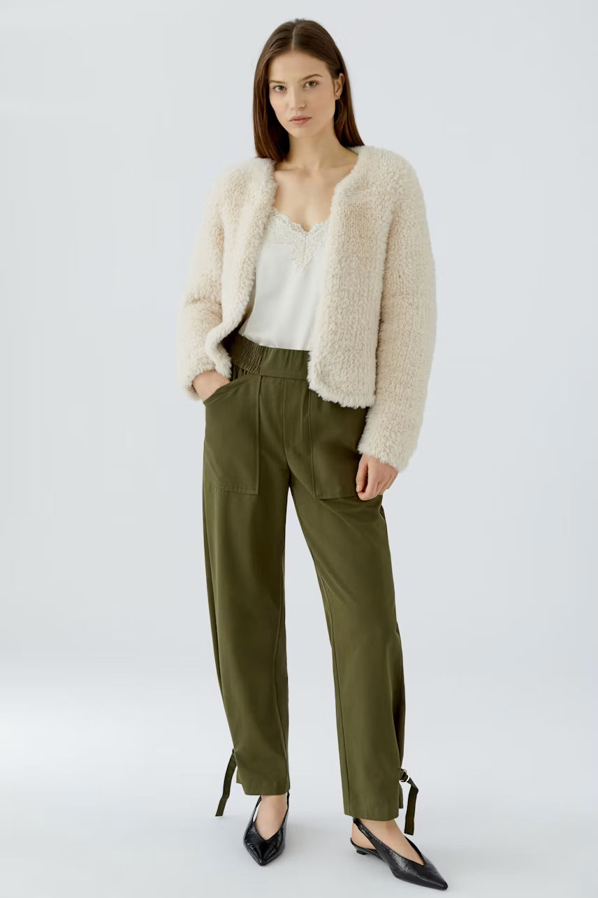 Oui 99142 Cargo Trousers - Olive Green