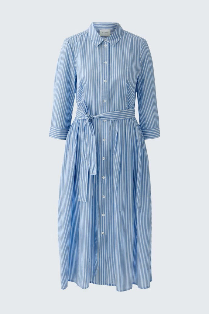 Oui 98845 Blue & White Stripe Shirt Dress