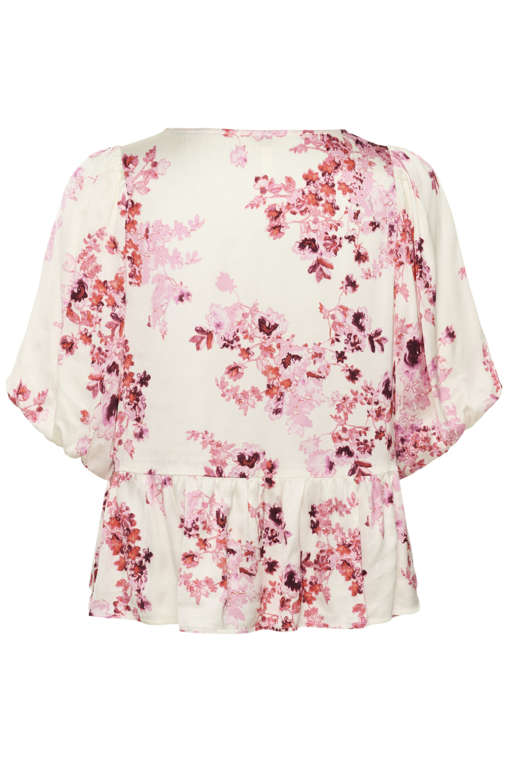 Part Two Azelia Floral Blouse – Soft Cream & Pink Print