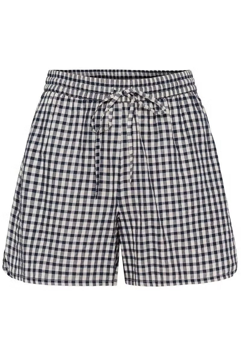 Part Two Bigi Navy Check Cotton Shorts