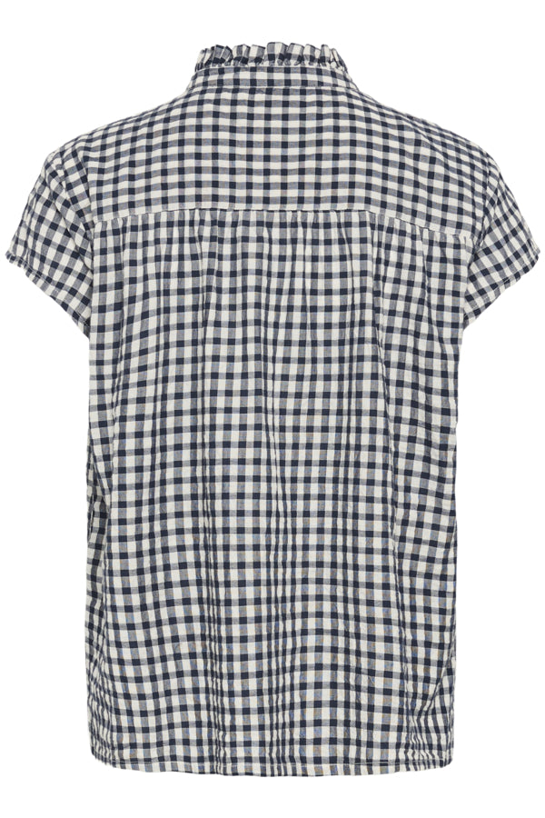 Part Two Bjanka Gingham Blouse - Navy or Rust