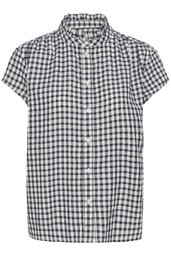 Part Two Bjanka Gingham Blouse - Navy or Rust
