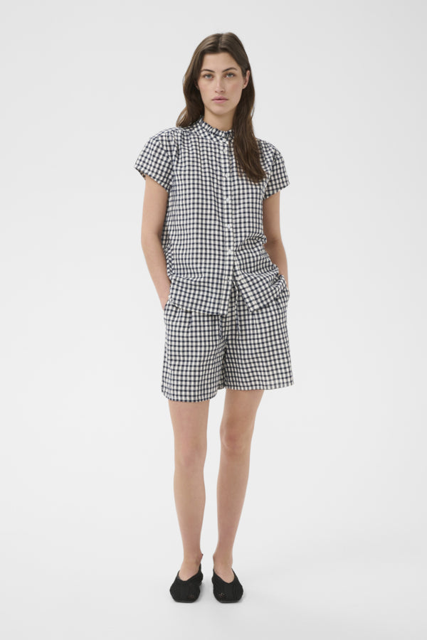 Part Two Bjanka Gingham Blouse - Navy or Rust