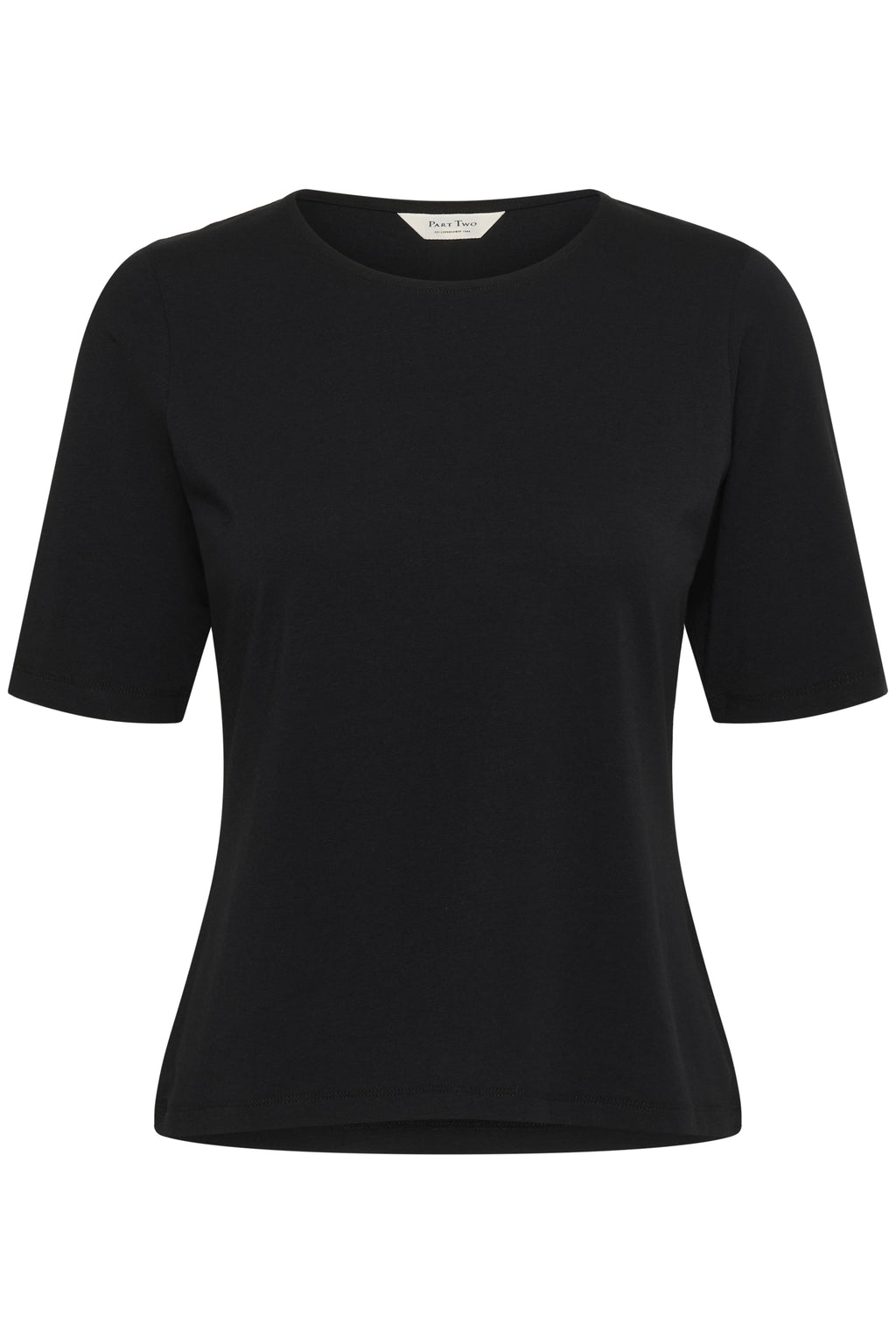 Part Two Nemi 3/4 Sleeve T.Shirt - Cream, Dark Navy and Black