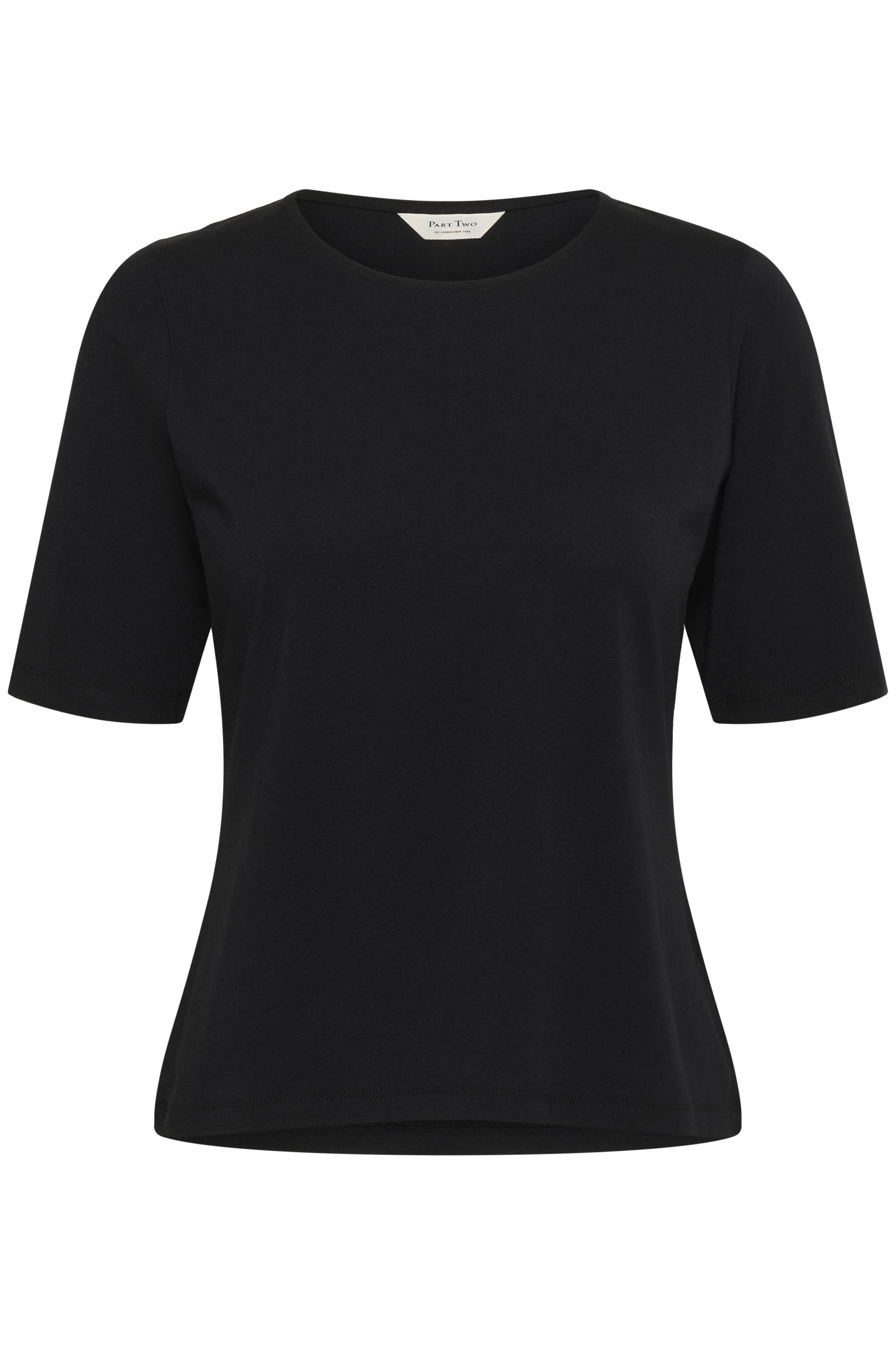 Part Two Nemi 3/4 Sleeve T.Shirt - Cream, Dark Navy and Black