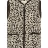 Part Two Camelie Gilet - Cream/brown Spot