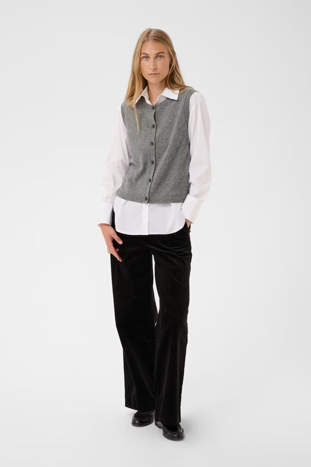 Part Two Cania Cashmere Tank Top-  Grey