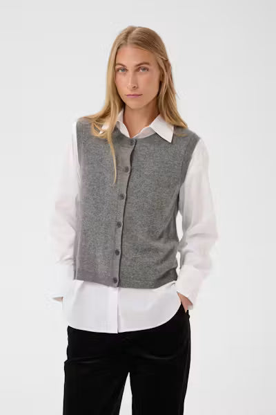 Part Two Cania Cashmere Tank Top-  Grey