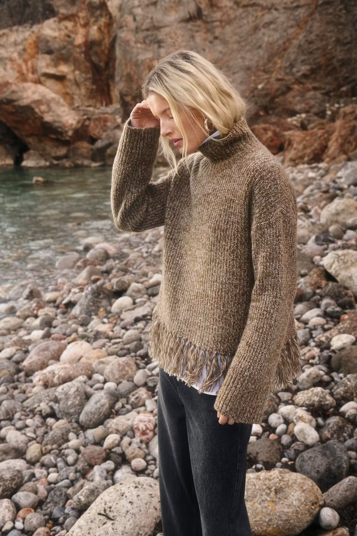 Part Two Cimina Jumper with Tassel - Brown