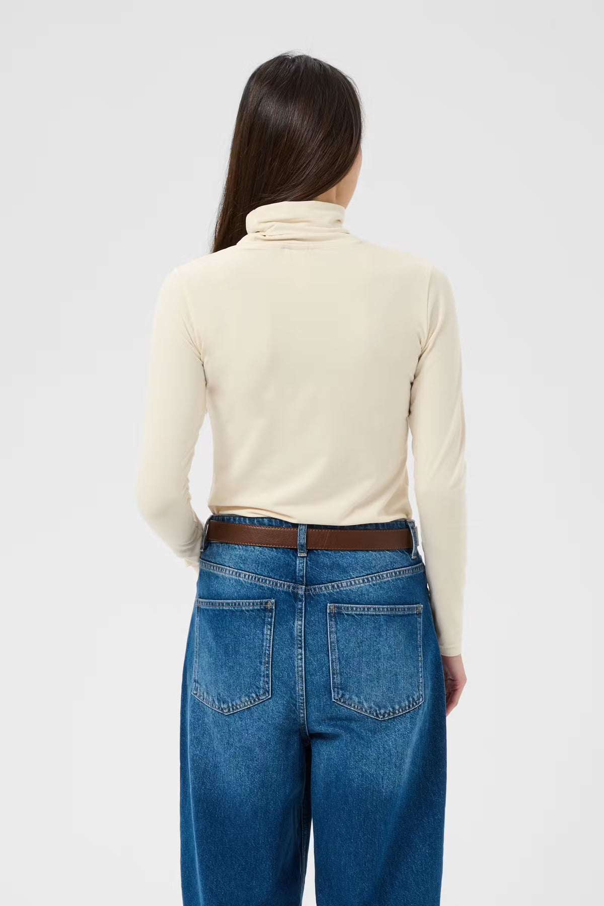 Part Two Efinas Roll Neck T.Shirt - Cream