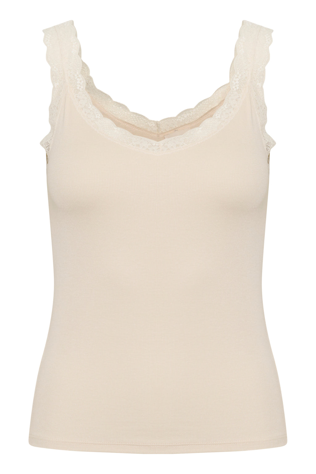 Part Two Jelona  Lace Trim Camisole - Cream (Also Available in White)
