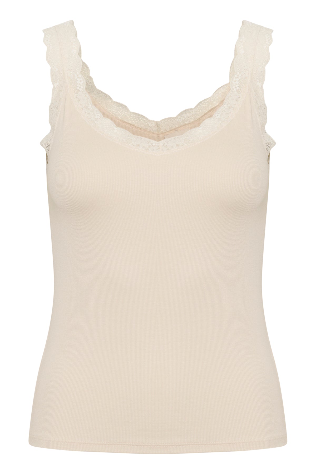 Part Two Jelona  Lace Trim Camisole - Cream (Also Available in White)