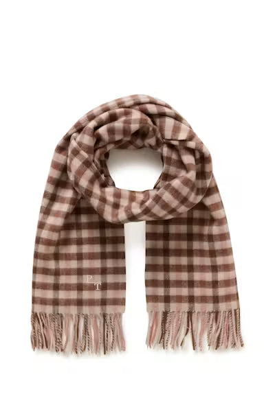 Part Two Kitha Pink Check Scarf