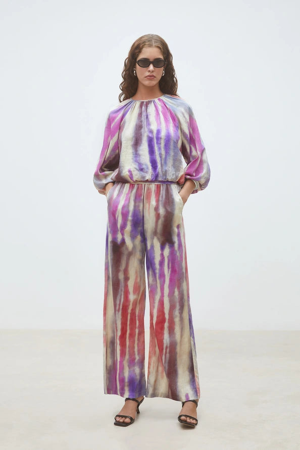 Suncoo Jack Mauve Wide Leg Trousers