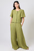 Traffic People Parallel Lines Top – Green Printed Blouse