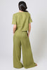 Traffic People Parallel Lines Top – Green Printed Blouse