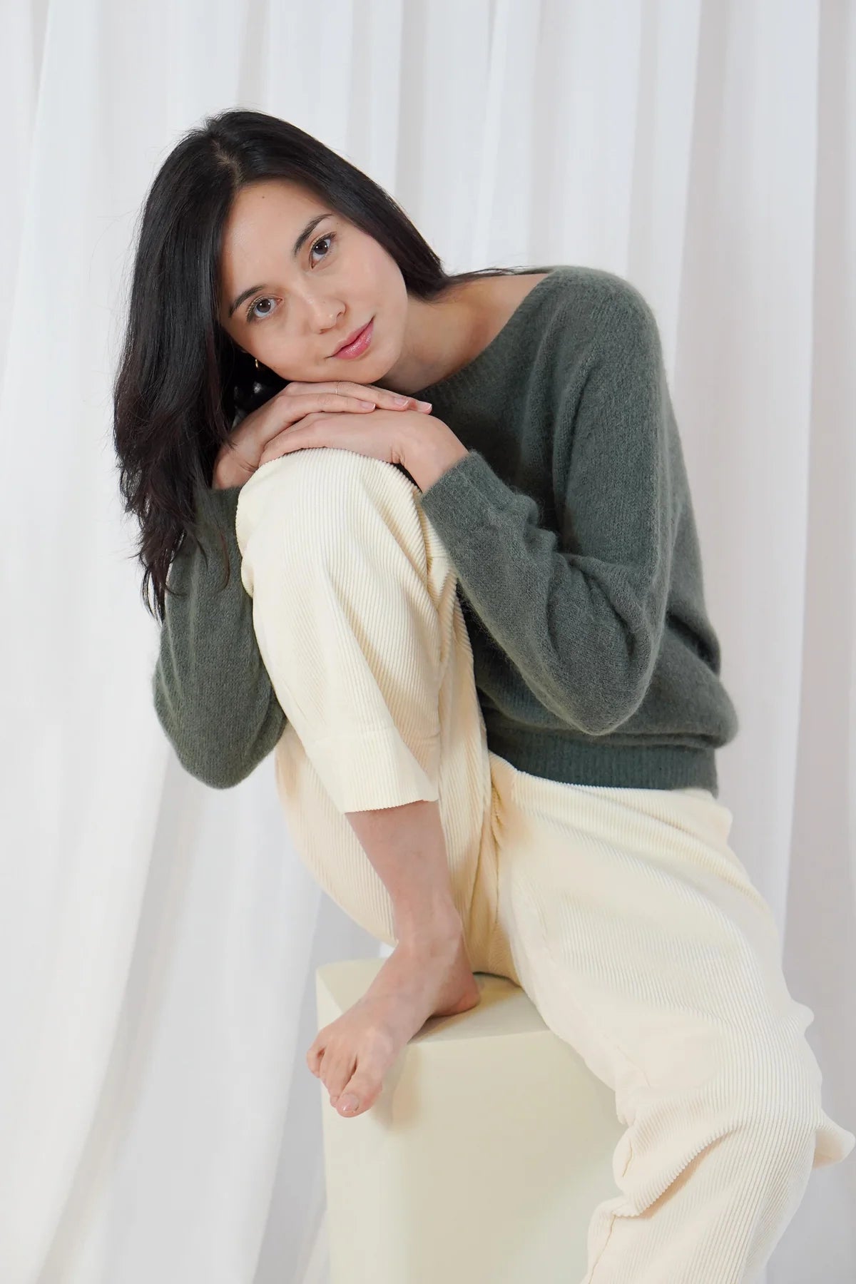 TWNS  Sanibel Long Sleeve boat-neck jumper - Orange, Blue or Green