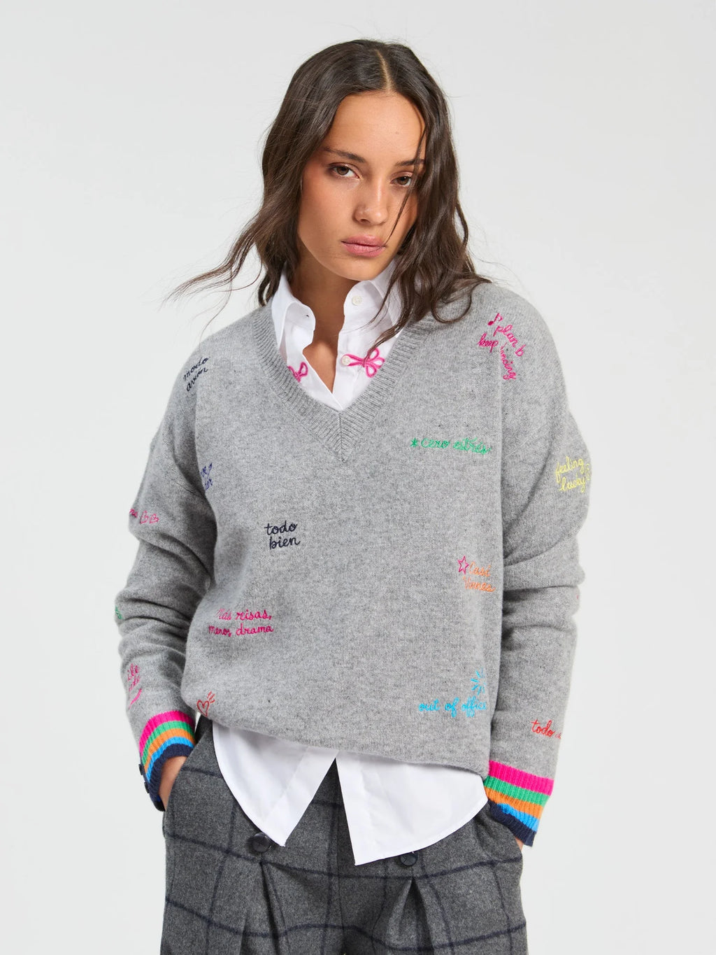 Vilagallo 34127 Jumper - Grey/Multi
