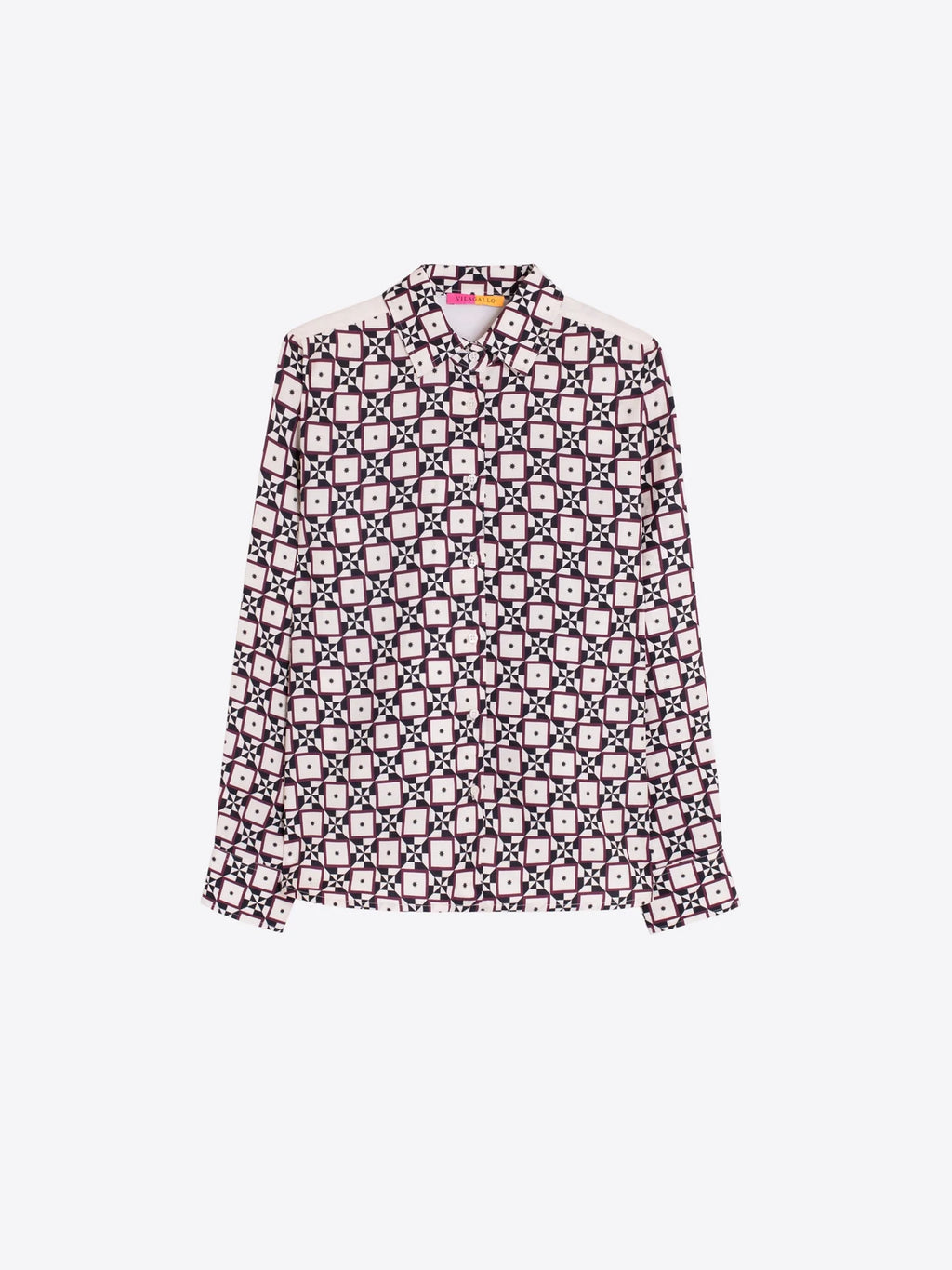 Vilagallo Isa Geo Print Shirt - Multi colour
