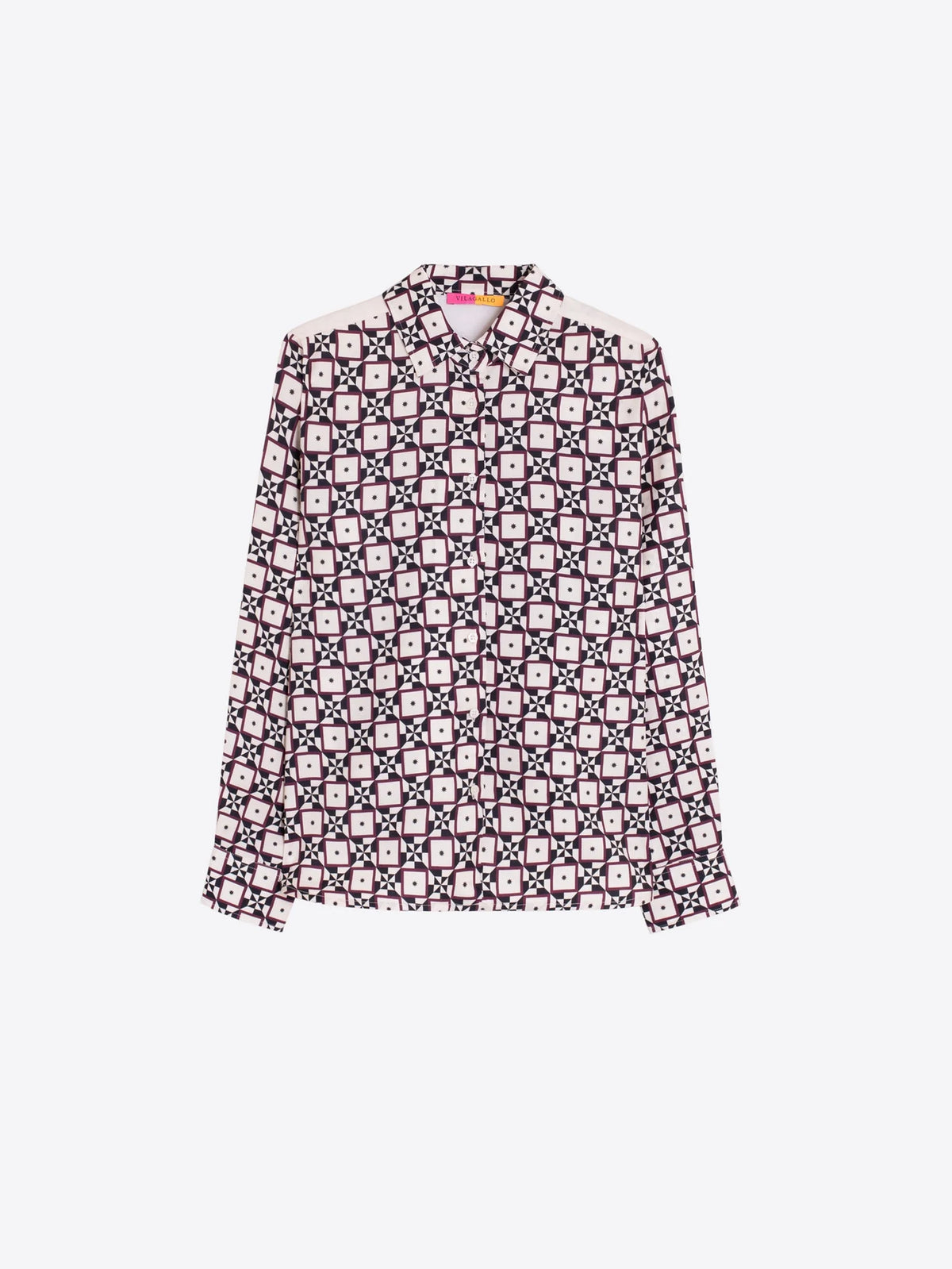 Vilagallo Isa Geo Print Shirt - Multi colour