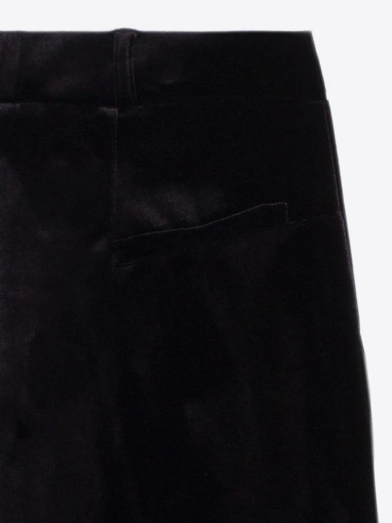 Vilagallo Martina Velvet Trousers - Black