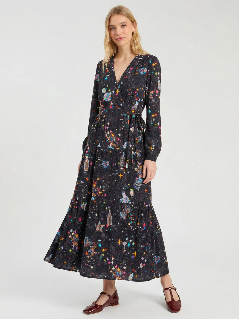 Vilagallo Veronica Dress 34075 - Black /Multi