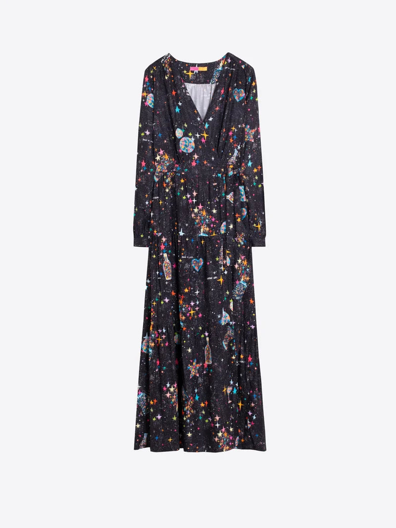 Vilagallo Veronica Dress 34075 - Black /Multi