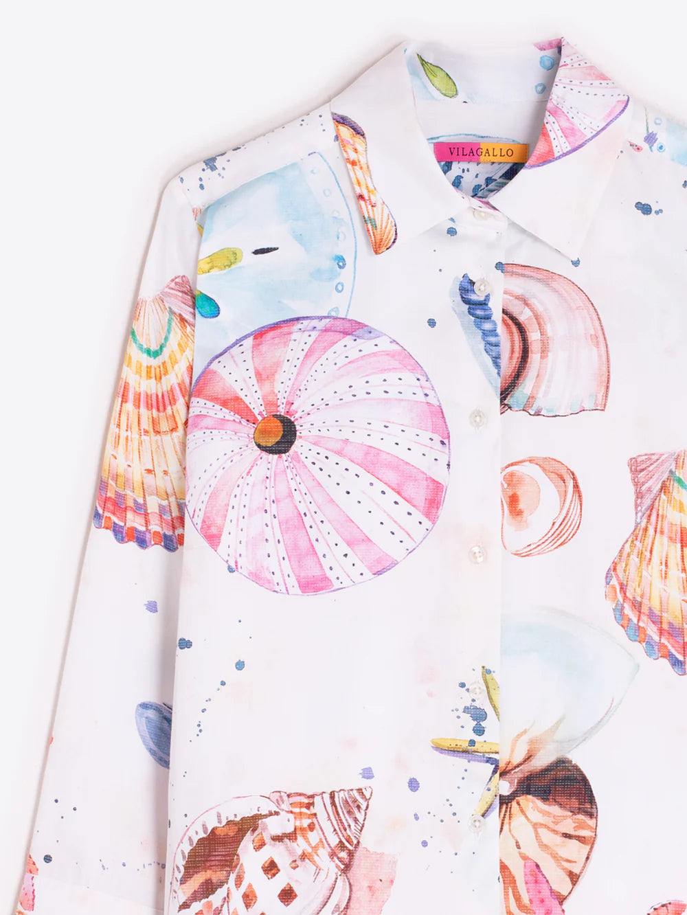 Vilagallo White Shirt with Seashell & Starfish
