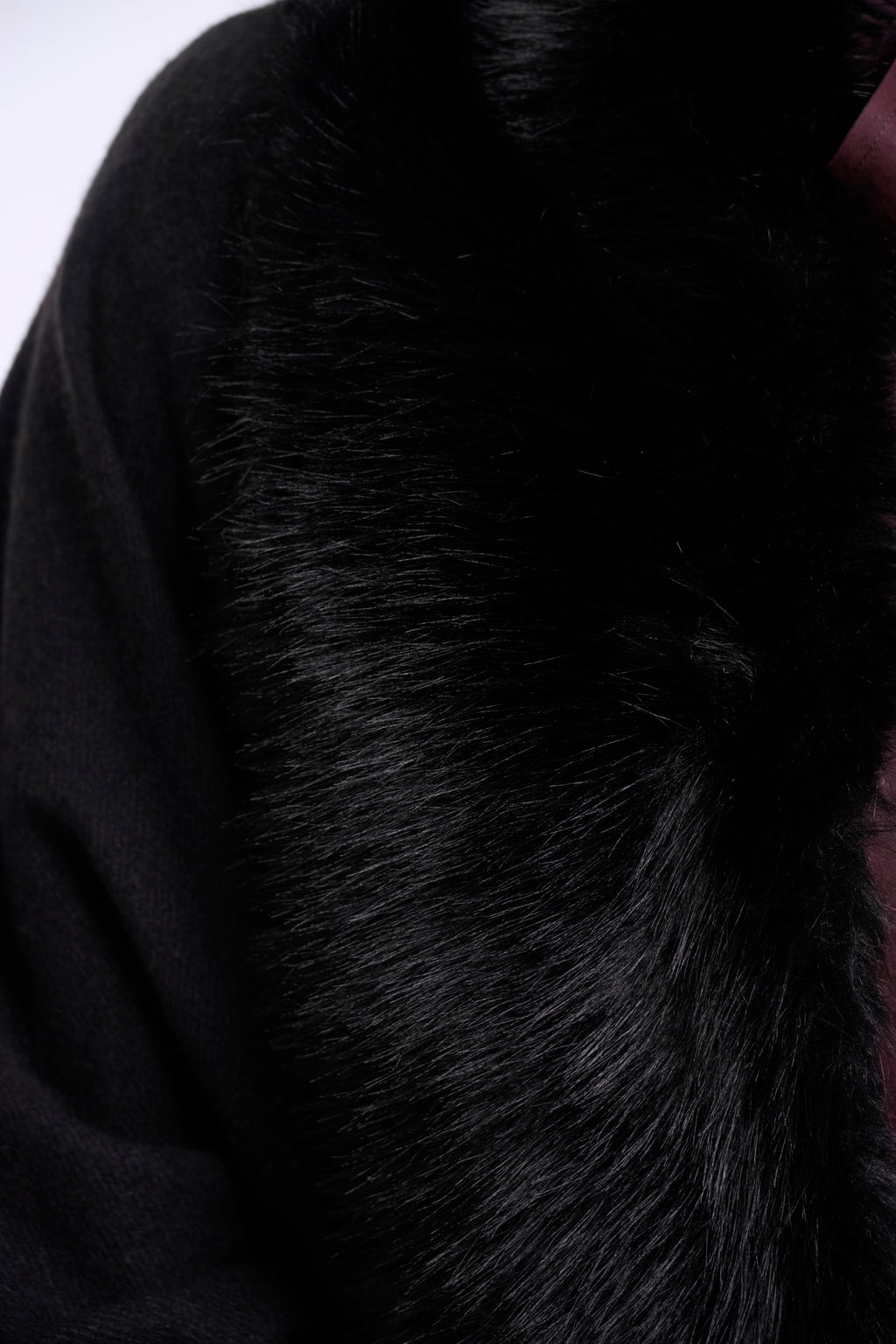Rino & Pelle Wendy Cape with Faux-Fur Collar - Black or Coffee