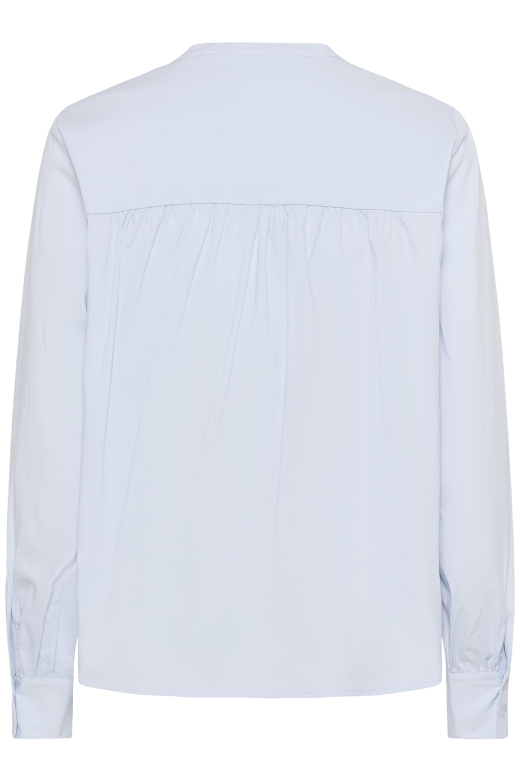 Part Two Zainas Ruffle Shirt – Pale Blue Feminine Cotton Blouse