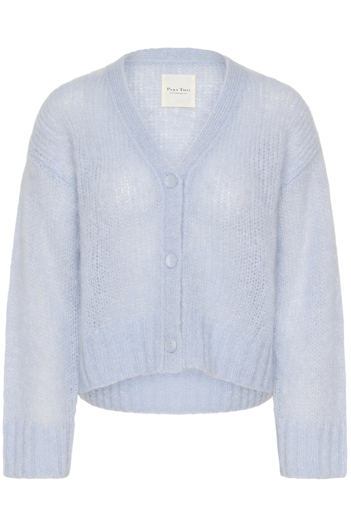 Part Two Zendaya Cardigan – Soft Knit Button-Through - Available in Camel or Pale Blue