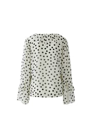 Oui 98743 Black & White Polka Dot Blouse
