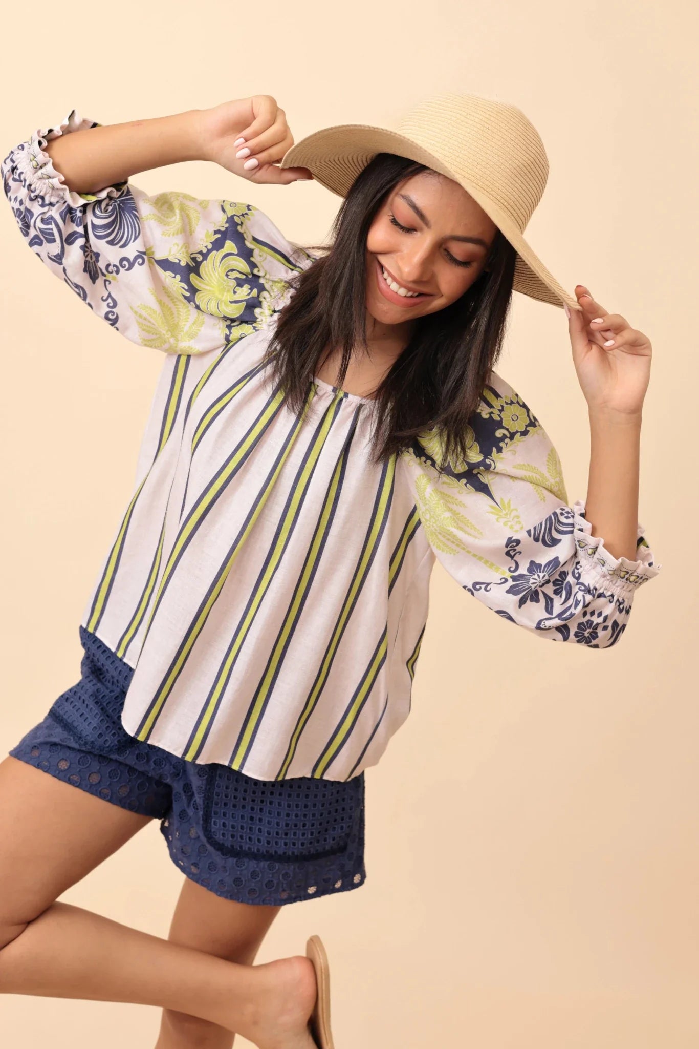 Emily Lovelock Rhea Blouse – Vibrant Printed Statement Top