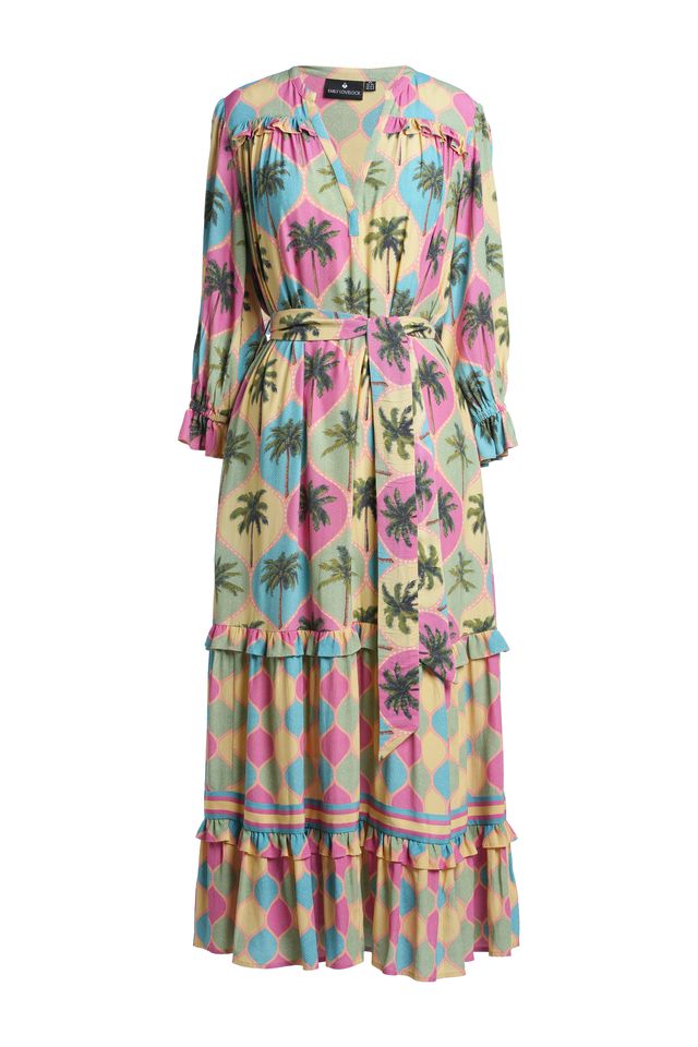 Emily Lovelock Adela Dress – Print Mix Maxi Dress