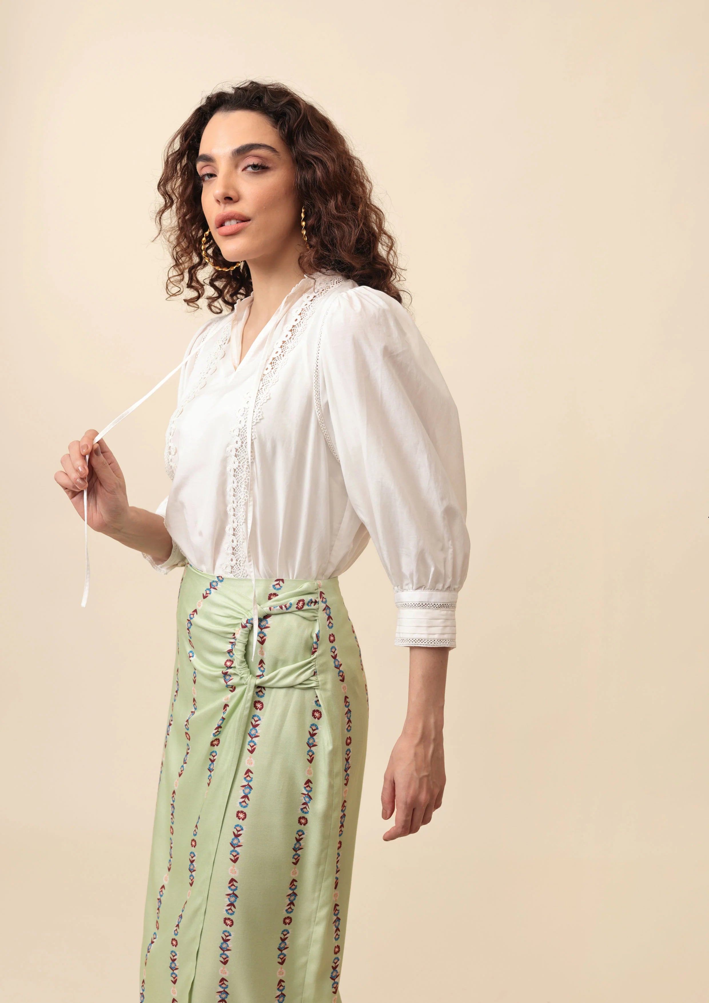 Emily Lovelock Anya Blouse – White