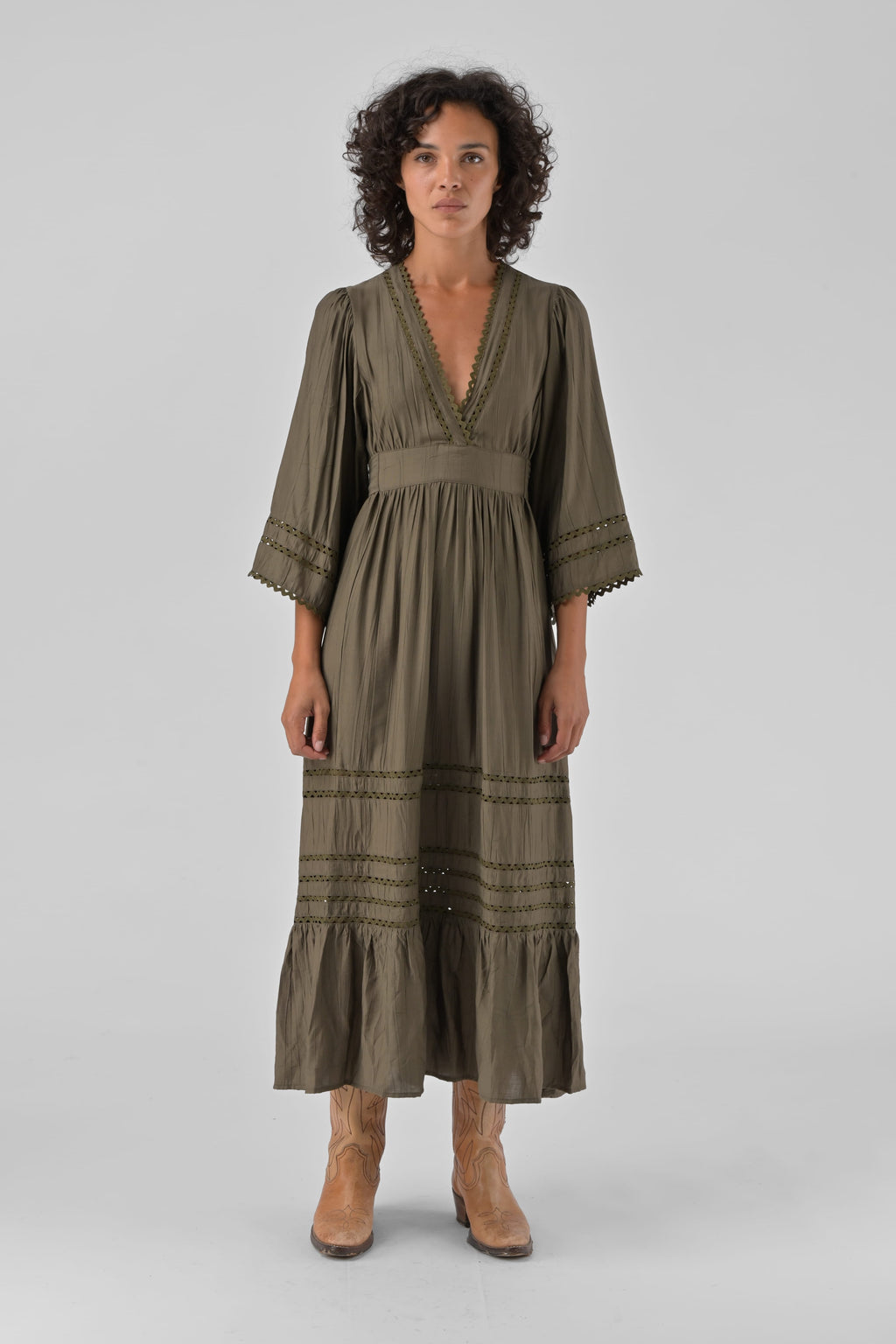 Orfeo  Wynonna Khaki Dress